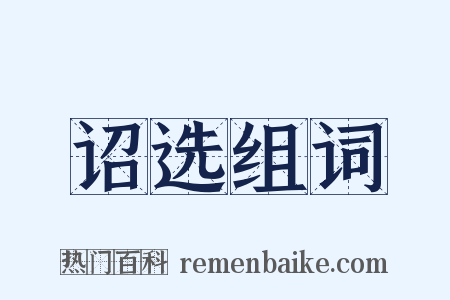 诏选组词是什么意思的图片